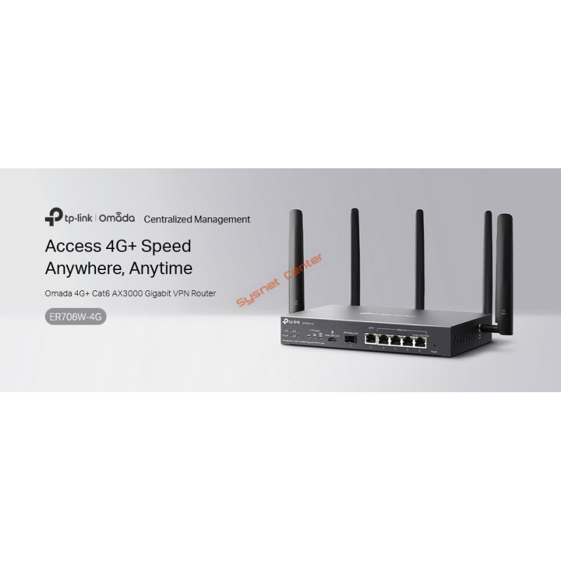 ER706W 4G TP LINK Omada 4G Cat6 AX3000 Gigabit VPN Router