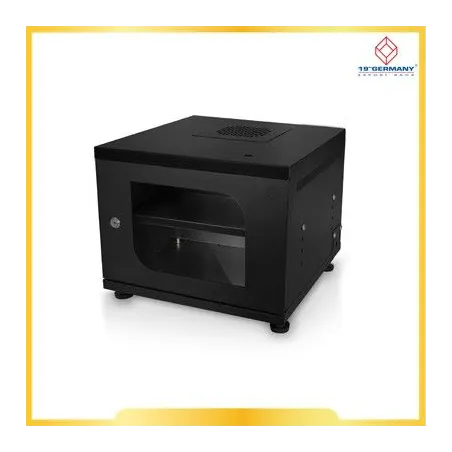 G6-40040 19” GERMAN MINI STEEL BOX w/Shelf (Black) ตู้ Rack ขนาดเล็ก 40x40x30cm