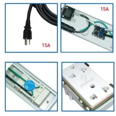 G7-00004 19” 19" GERMANY AC Power Distribution 4 Universal Outlet 1.8 M.