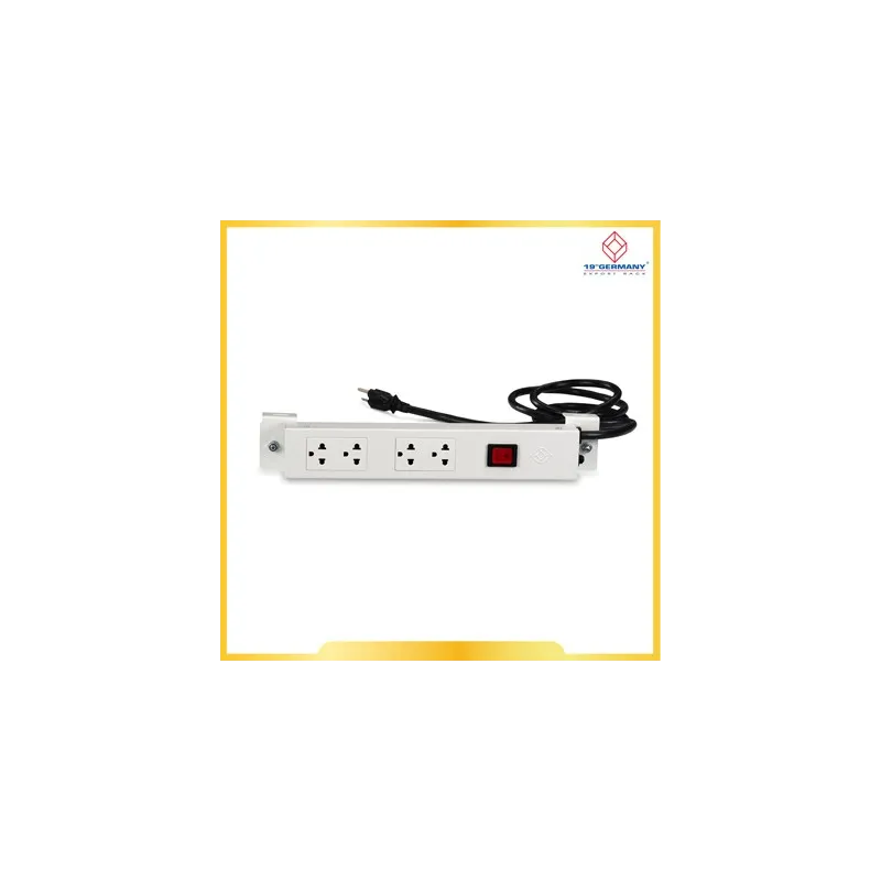 G7-00004 19” 19" GERMANY AC Power Distribution 4 Universal Outlet 1.8 M.