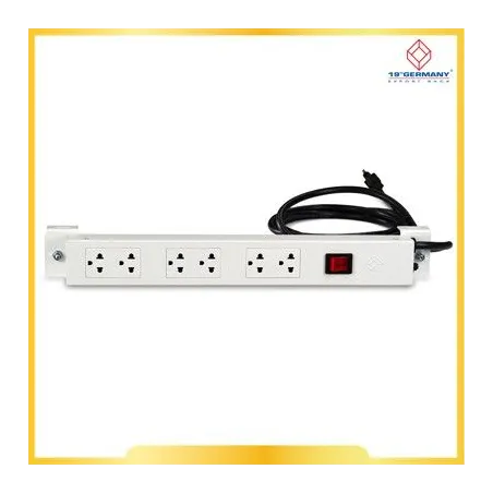 G7-00006 19” 19" GERMANY AC Power Distribution 6 Universal Outlet 3M.