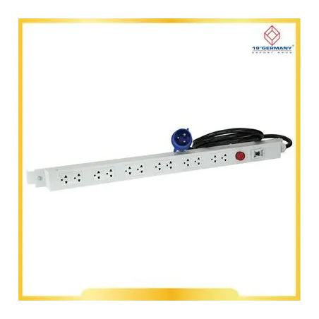 G7-00112 19” 19" GERMANY AC Power Distribution 12 Universal Outlet 3M. Power Plug 32A