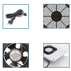 G7-05001 พัดลมชุด 1 ตัว 1x4” HEAVY DUTY FAN 2 Ball Bearing ครบชุดสายไฟ 1.8 เมตร