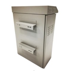 UV-9012H-IP55 ตู้เหล็กกันน้ำ Two Layer Door Outdoor Steel Cabinet IP55 68x46.8x26.6cm