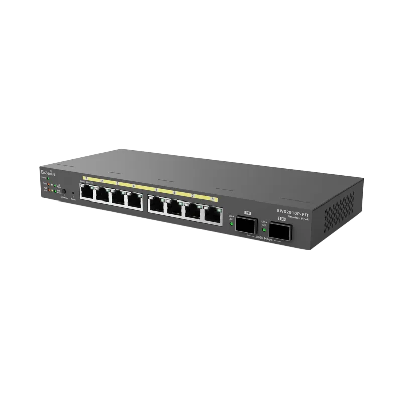 EWS2910P-FIT Engenius FITSwitch Managed Gigabit 8-Port 55W PoE Switch 2 SFP Port