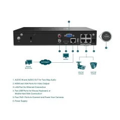 VIGI NVR1004H-4P TP-Link 4 Channel PoE+ Network Video Recorder