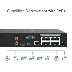 VIGI NVR1008H-8MP TP-Link 8 Channel PoE+ Network Video Recorder