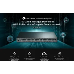 TL-SG3452XP TP-LINK JetStream 48-Port Gigabit, 4 10GE SFP+ L2+ Managed Switch 48-Port PoE+