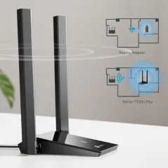 ตัวรับสัญญาณ WIFI TP-Link Archer TX20U Plus AX1800 Dual Antennas High Gain Wireless USB