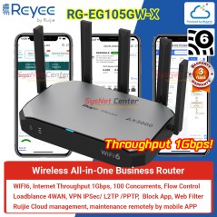 Reyee RG-EG105GW-X Wi-Fi 6 AX3000 All-in-One Wireless Router, Internet 1Gbps, VPN