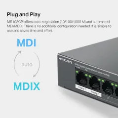 MS108GP Mercusys 8-Port Gigabit POE Switch, 7-Port PoE+ 65W