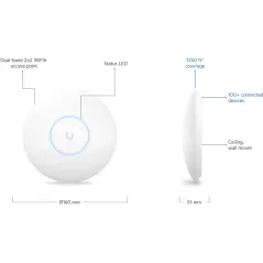 U6+ Ubiquiti UniFi U6-PLUS Wi-Fi 6 Access Point dual-band 2x2 MIMO