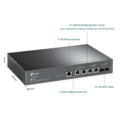 TL-SX3206HPP TP-LINK JetStream 6-Port 10GE L2+ Managed Switch 4-Port PoE++