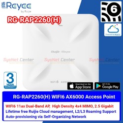 Ruijie Networks Ruijie RG-RAP2260(H) Wi-Fi 6 AX6000 4x4 MIMO High-density Multi-G Ceiling Access Point