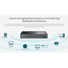 SG3210X-M2 TP-LINK Omada 8-Port 2.5G L2+ Managed Switch, 2SFP+