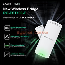 Reyee RG-EST100-E (Pack คู่) Wireless Bridge 2.4GHz Dual-stream 500m
