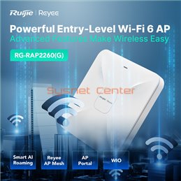 RG-RAP2260(G) Reyee Wireless Access Point WIFI6 ax, Port Gigabit, Cloud Control