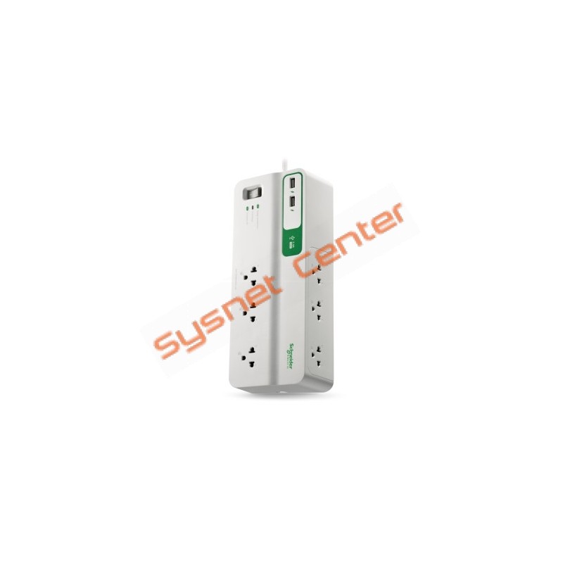 APC PMS63U-TH ปลั๊กป้องกันไฟกระชาก SurgeArrest 6 Outlet 3M, 2 Port USB Charger