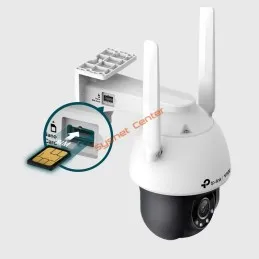 VIGI C540-4G TP-Link VIGI 4MP Outdoor Full-Color 4G-LTE Pan/Tilt Network Camera