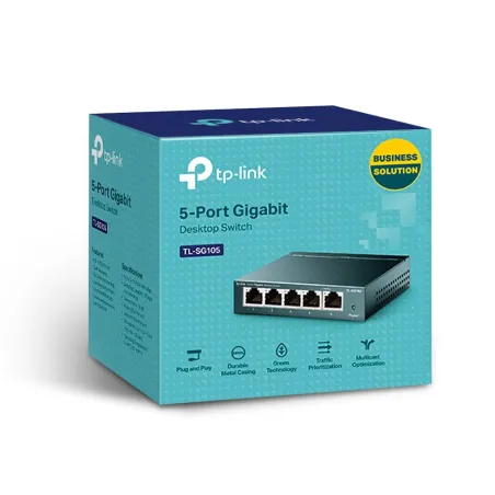 TL-SG105 TP-LINK Gigabit Desktop Switch 5 port ความเร็ว Gigabit เคสเหล็ก