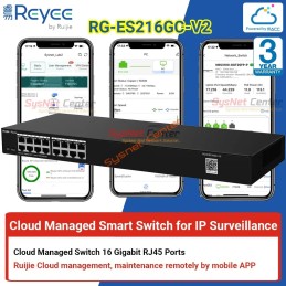 RG-ES216GC-V2 Reyee Cloud Managed Smart Switch 16 Port Gigabit