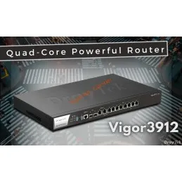 Vigor3912 DrayTek 8-WAN Load Balance VPN Router รองรับ Internet 15.6Gbps