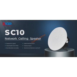 Network Speaker Zycoo SC10 Network Ceiling Speaker Amplifier 10W SIP Protocol
