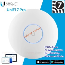 Ubiquiti UniFi 7 Pro Access Point U7-Pro Wi-Fi 7 Tri-Band, 9.3Gbps