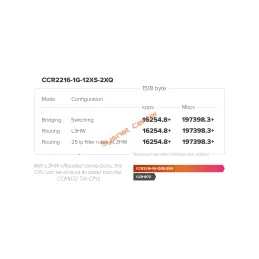 Mikrotik CCR2216-1G-12XS-2XQ Cloud Core Router 16 Core, 12 Port SFP+ 25Gbps