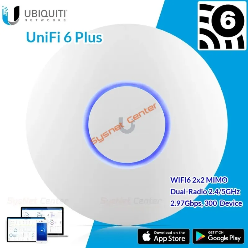 U6+ Ubiquiti UniFi U6-PLUS Wi-Fi 6 Access Point dual-band 2x2 MIMO