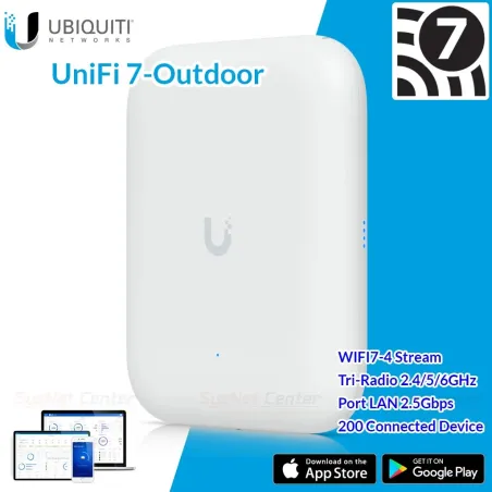 U7-Outdoor Ubiquiti Unifi Access Point WIFI-7 2x2 MIMO 240MHz, 4.98Gbps