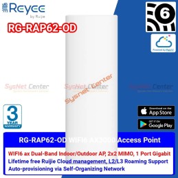 RG-RAP62-OD Reyee AX3000 Wi-Fi 6 Indoor/Outdoor Versatile Access Point