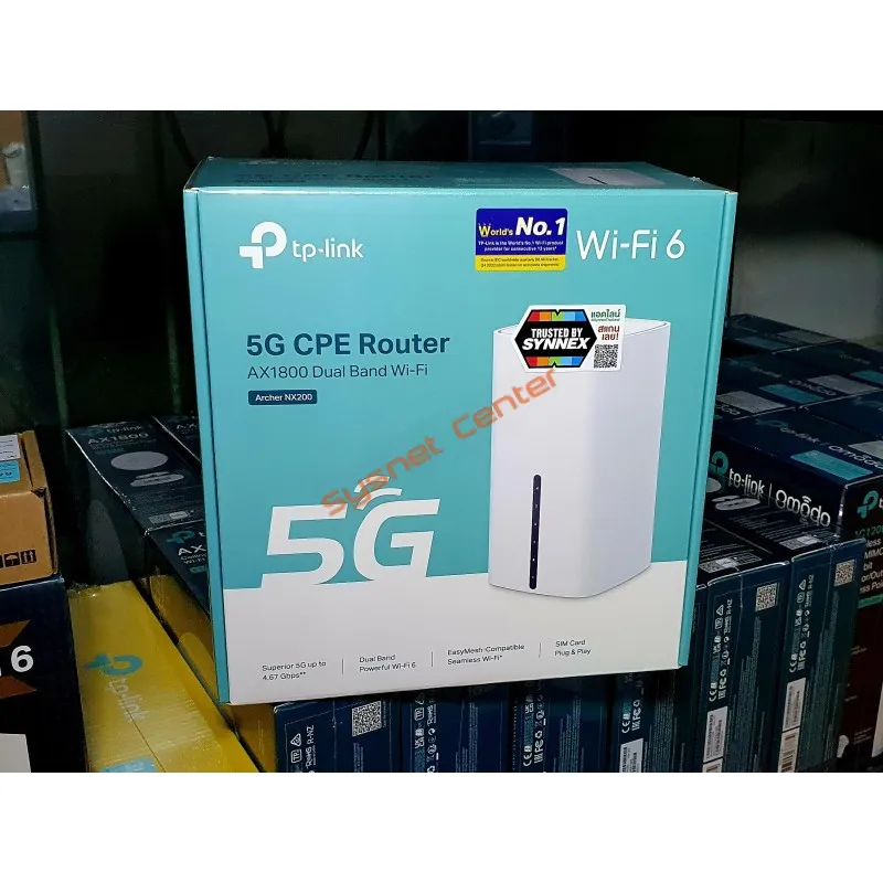 TP-Link Archer NX200 เราเตอร์ใส่ซิม รองรับ 5G ทุกเครือข่าย Wi-Fi 6 AX1800 Wireless Dual-Band Gigabit Router