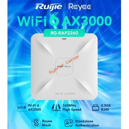 RG-RAP2260 Reyee AX3000 Multi-G Wireless Access Point WIFI6 2.97Gbps, Port 2.5G