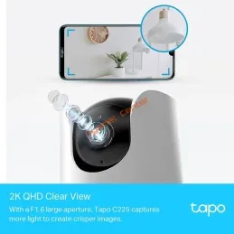 Tapo C225 TP-LINK Pan/Tilt AI Home Security Wi-Fi Camera, 2K QHD