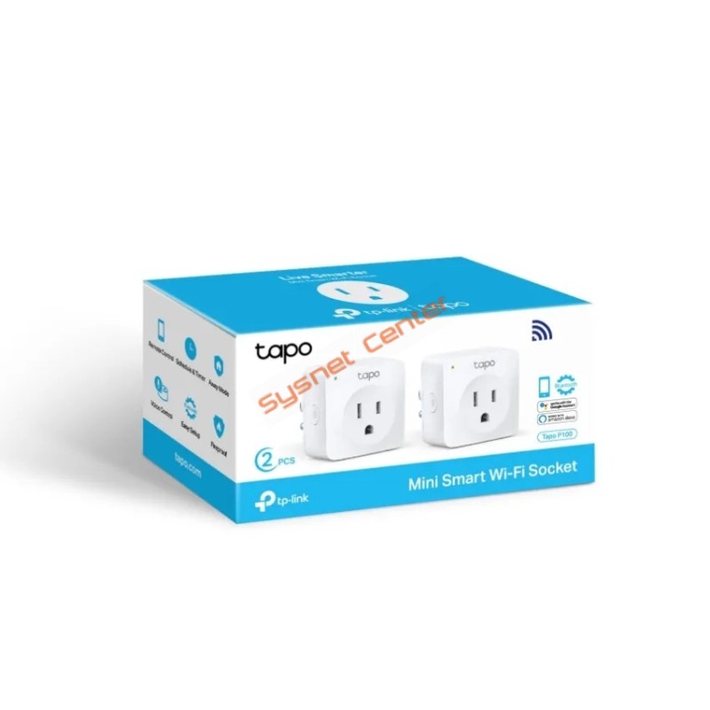 TP-LINK Tapo P100 (2-Pack) Mini Smart Wi-Fi Socket รองรับ Load สูงสุด 2200Watt