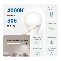 TP-LINK Tapo L520E Smart WiFi Light Bulb, Daylight & Dimmable