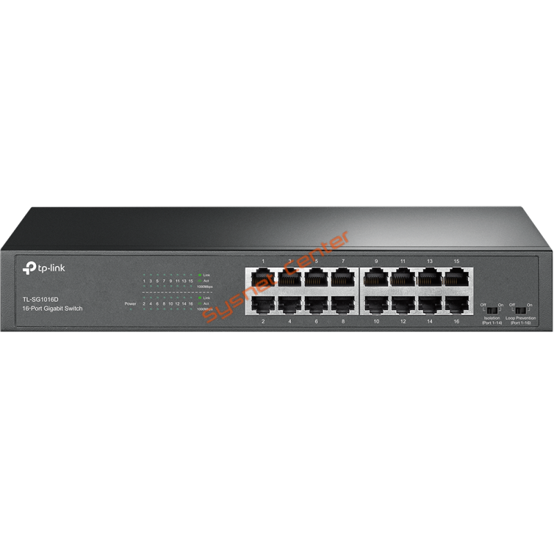 TL-SG1016D TP-LINK Gigabit Switch Desktop/Rackmount 16 port Gigabit