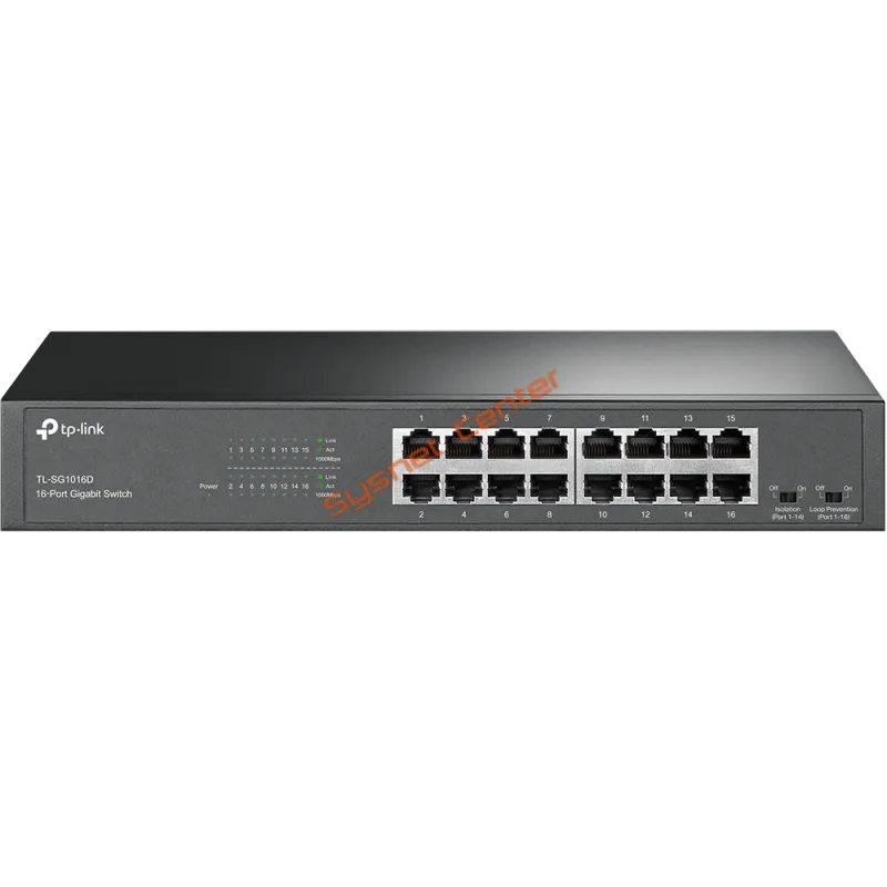 TL-SG1016D TP-LINK Gigabit Switch Desktop/Rackmount 16 port Gigabit