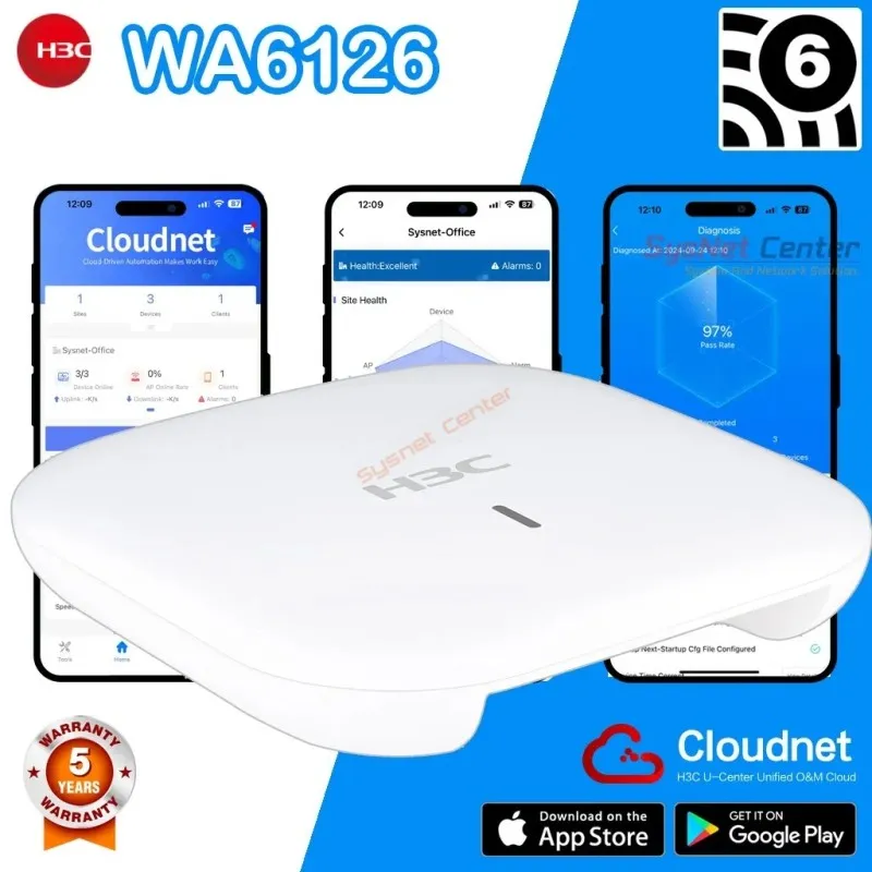 WA6126 H3C Indoor Access Point WIFI6 4x4 MIMO 5.4Gbps