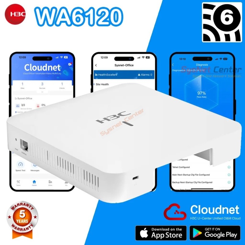 WA6120 H3C Indoor Access Point WIFI6 2x2 MIMO 1.8Gbps