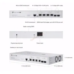 S5500-4XHPP2XF TP-Link Omada Pro 4-Port L2 Managed 10-Gigabit POE Switch