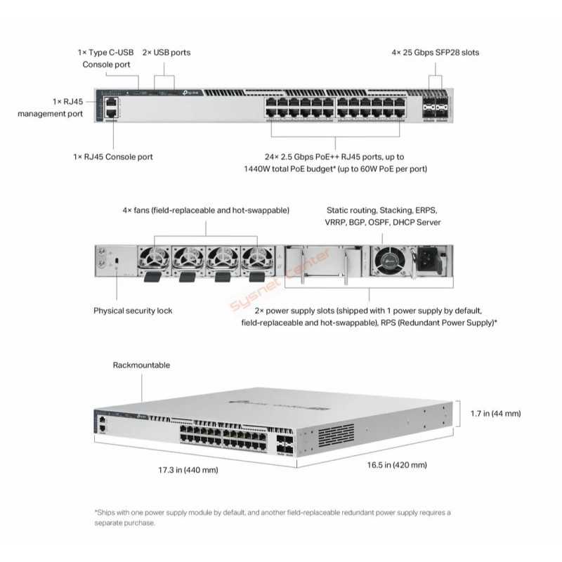 S6500-24MPP4Y TP-Link 24-Port L3 Managed Multi-Gig POE Switch