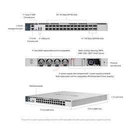 S7500-24Y4C TP-Link Omada Pro 24-Port L3 Managed SFP28 Switch