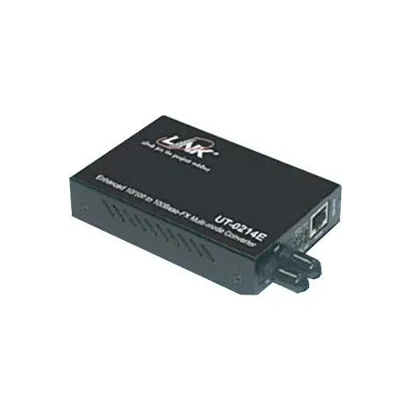 Link UT-0214E Media Converter แปลงสัญญาณจาก RJ-45 เป็นสาย Fiber Optic แบบ MultiMode หัวต่อแบบ ST ระยะทาง 2 กิโลเมตร
