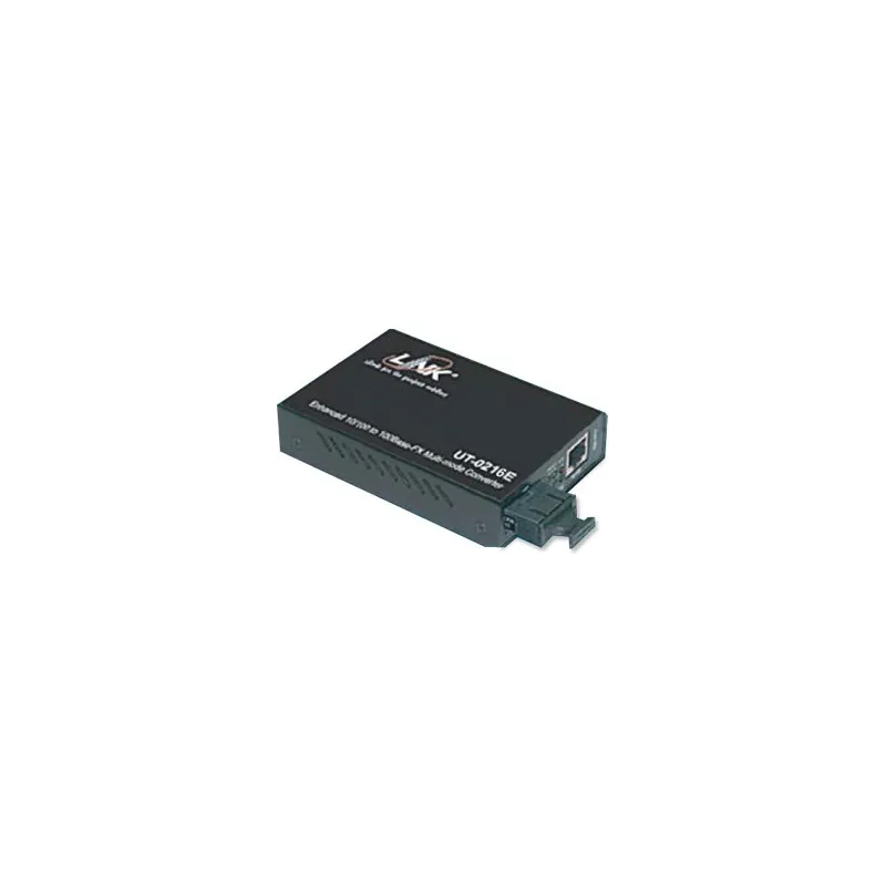 Link UT-0216E Media Converter แปลงสัญญาณจาก RJ-45 เป็นสาย Fiber Optic แบบ MultiMode หัวต่อแบบ SC ระยะทาง 2 กิโลเมตร