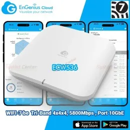 ECW536 EnGenius Cloud Managed WiFi 7 4x4x4 Indoor Access Point 11.6Gbps