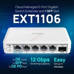 EXT1106 EnGenius L2-Cloud Managed Switch Extender 4 Port