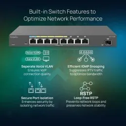 EXT1109P EnGenius L2-Cloud Managed POE Switch Extender 8 Port