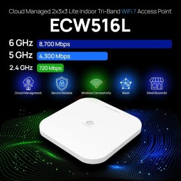 ECW516L EnGenius Wi-Fi 7 Tri-Band 2x3x3 Cloud-Managed Access Point